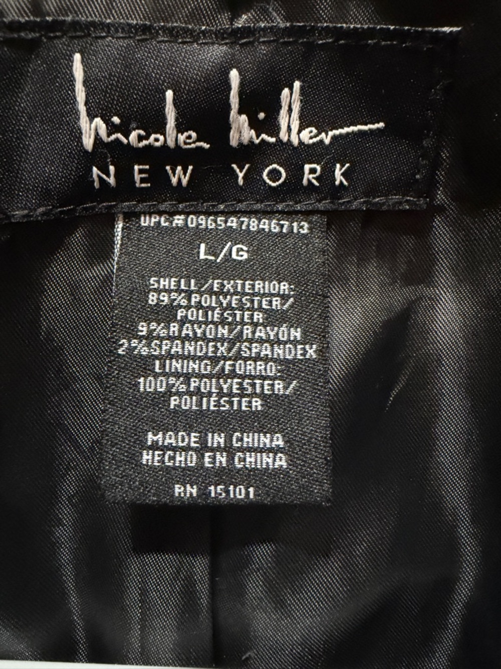 Nicole Miller Elegant Black Pea Coat - Picture 3 of 5